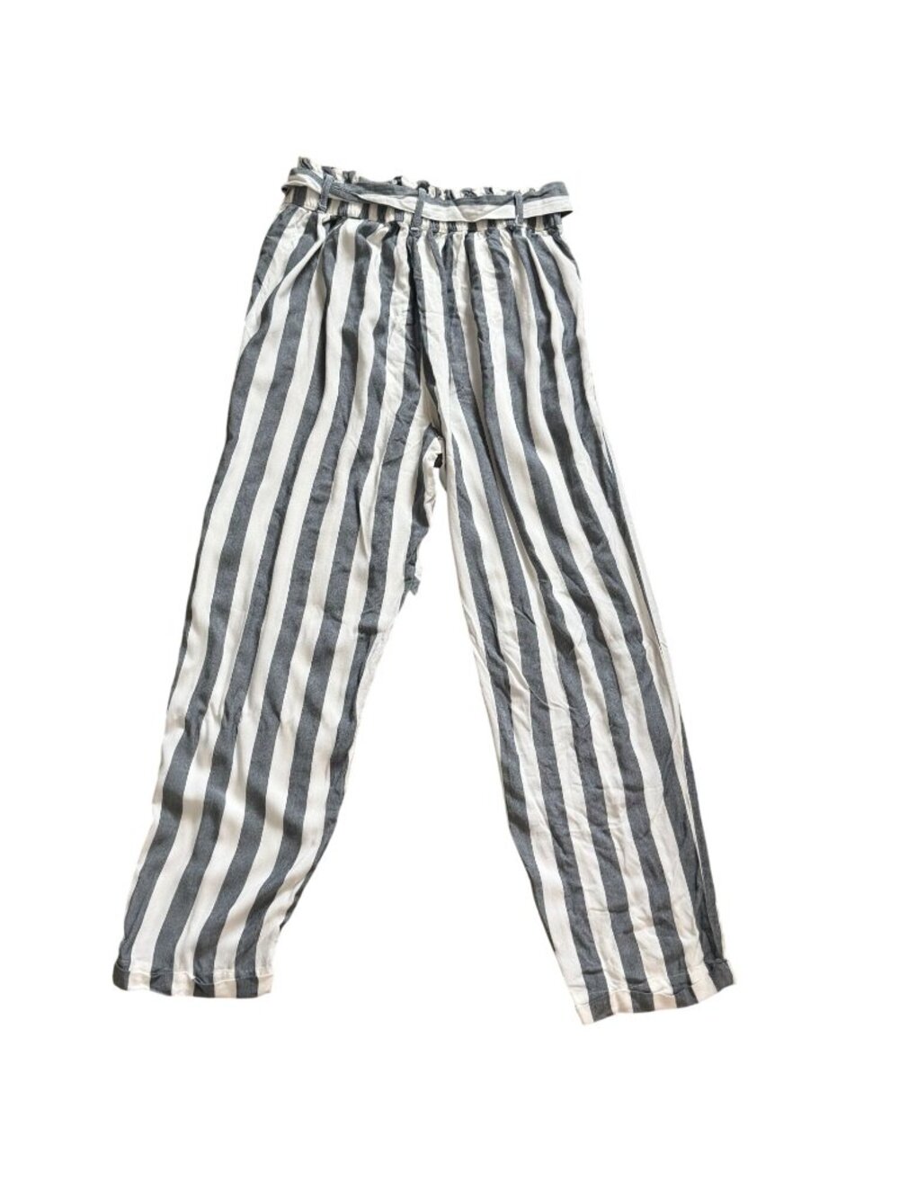 American Eagle Striped Paperback Trousers-Lightweight-Gray/White-M - Picture 7 of 7